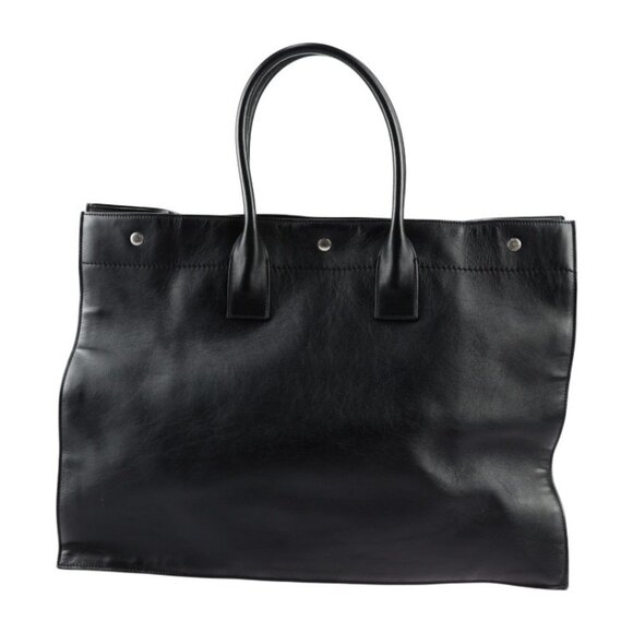 SAINT LAURENT Black Leather Tote Bag - Picture 3 of 10